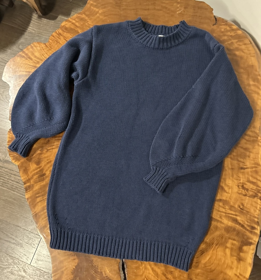 Princess Polly Harmony Balloon Sleeve Sweater Navy 4